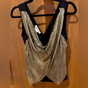 Chain mail front blouse